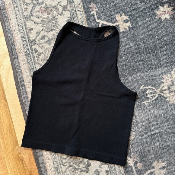 Free People Intimately Hayley High Neck Racerback Black Tank Top XS Small - Picture 3 of 6